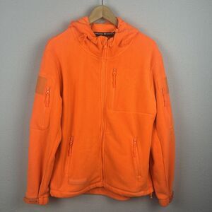 Bearskin 4 Men’s Tactical Fleece Hooded Sweatshirt Neon Orange Outdoors NWOT, M